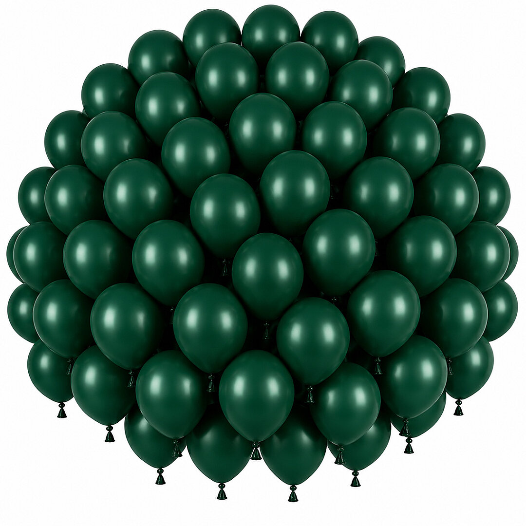 Zümrüt Yeşil Renk Lateks Pastel Balon (30 cm) - 100 Adet - Beysüs