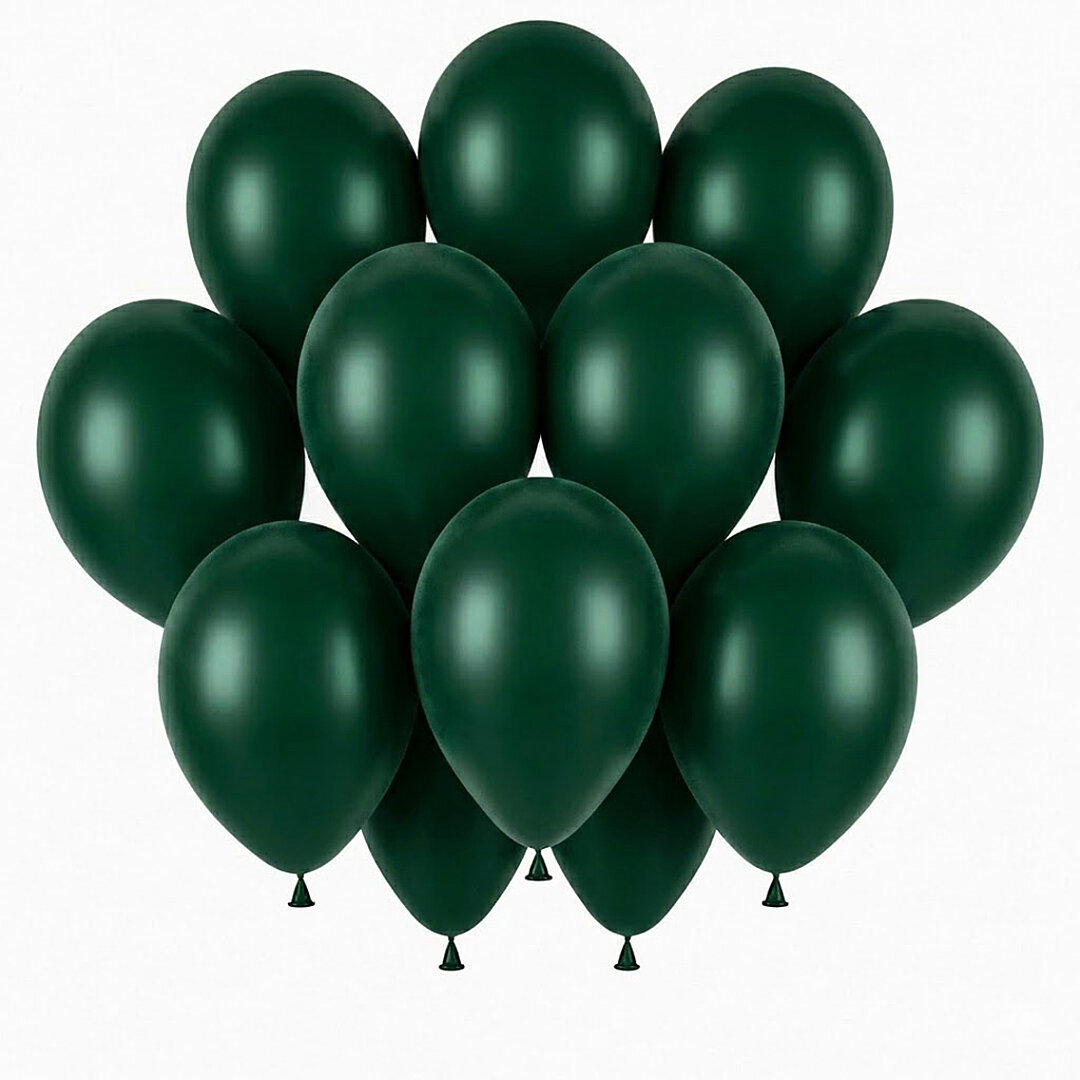 Zümrüt Yeşil Renk Lateks Pastel Balon (30 cm) - 12 Adet - Beysüs