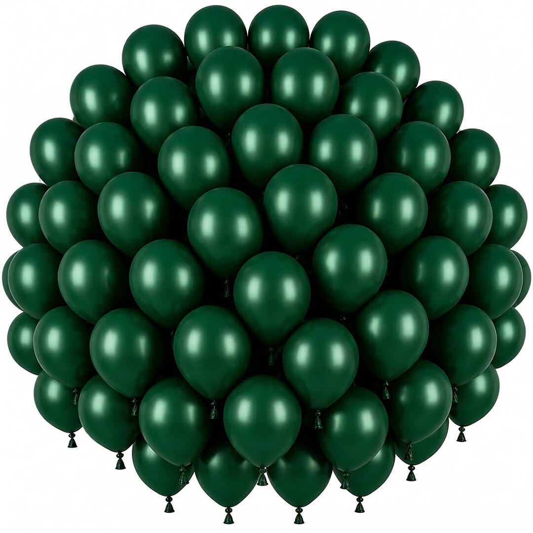 Zümrüt Yeşil Renk Lateks Pastel Balon (30 cm) - 50 Adet - 1