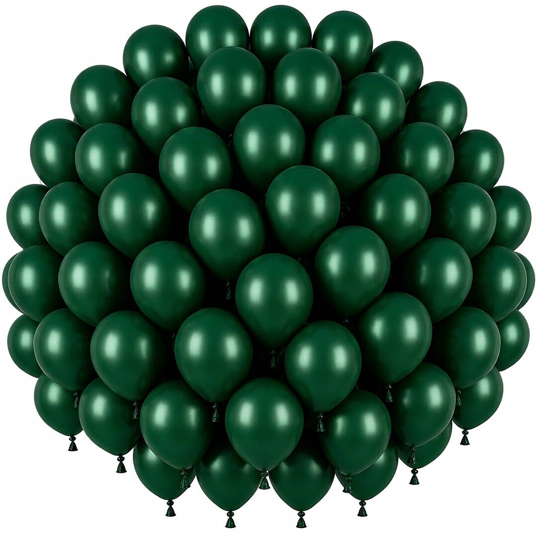 Zümrüt Yeşil Renk Lateks Pastel Balon (30 cm) - 50 Adet - 1